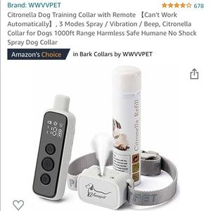 Citronella remote dog training collar